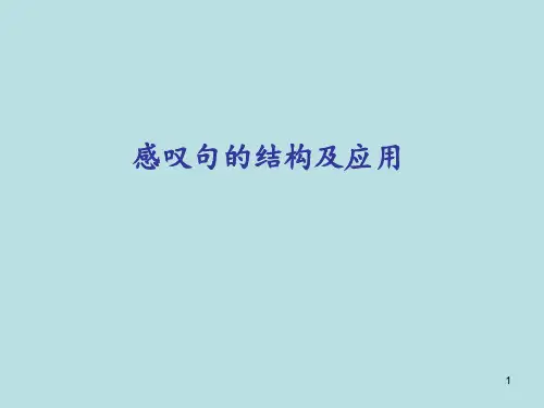 感叹句的结构及应用PPT课件