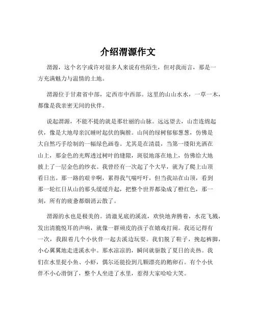 介绍渭源作文