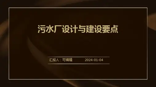 污水厂设计与建设要点