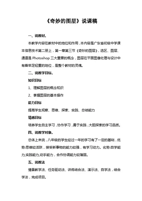 奇妙的图层说课稿