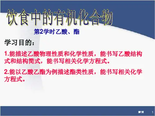 乙酸酯教学专业知识公开课一等奖优质课大赛微课获奖课件
