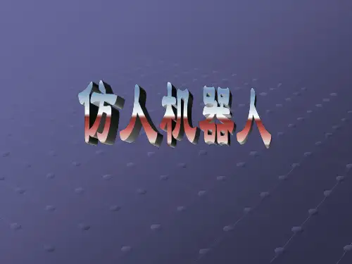 仿人机器人简介
