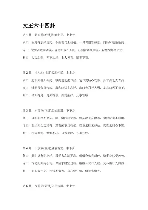 文王六十四卦