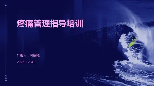 疼痛管理指导培训