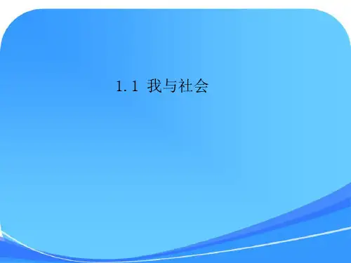 1.1 我与社会 课件 (共31张)