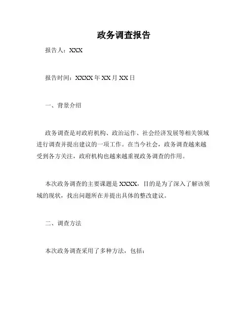 政务调查报告