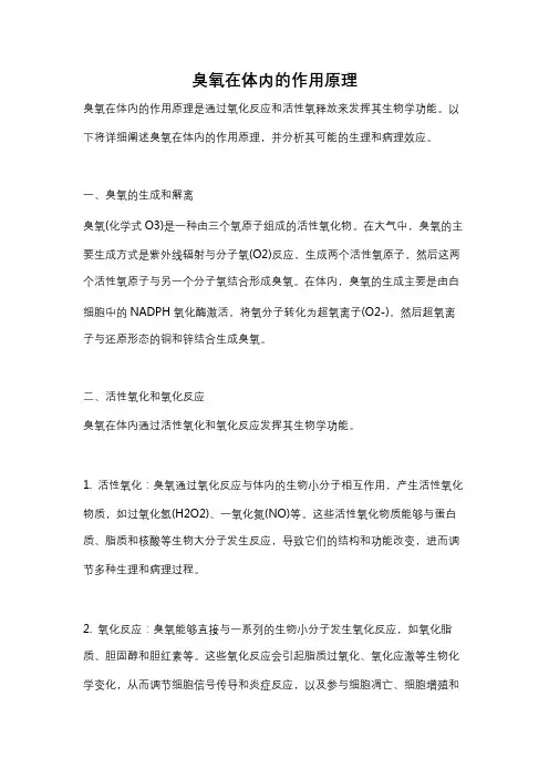臭氧在体内的作用原理