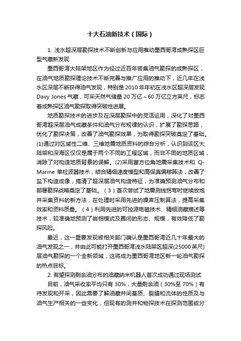 十大石油新技术（国际）