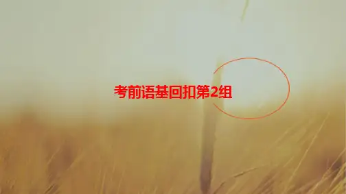 2018版高考英语二轮浙江专用课件：第2部分 考前语基回扣第2组 精品