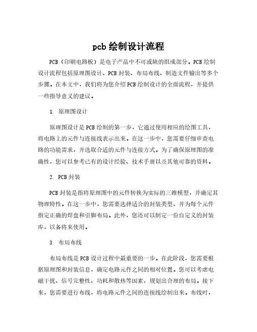 pcb绘制设计流程