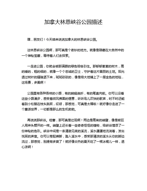 加拿大林恩峡谷公园描述