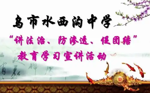 讲法治、防渗透、促团结活动班主任及团员宣讲课件