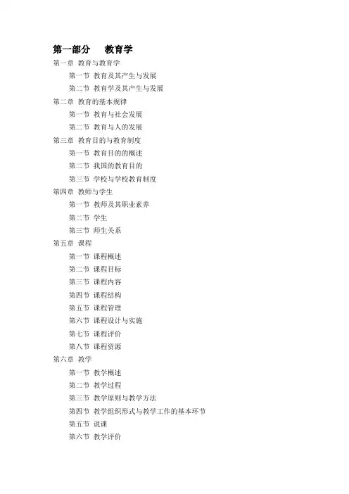 教育理论目录