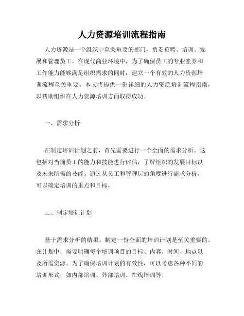 人力资源培训流程指南