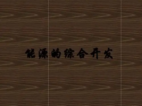 能源的综合开发