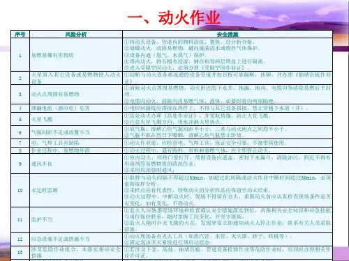 典型危险作业风险分析及控制措施ppt课件