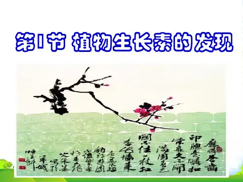 人教版高中生物必修3课件：3.1 植物生长素的发现(共36张PPT)