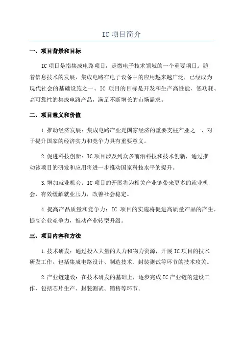 IC项目简介