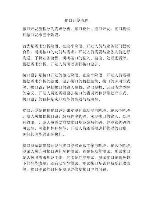 接口开发流程