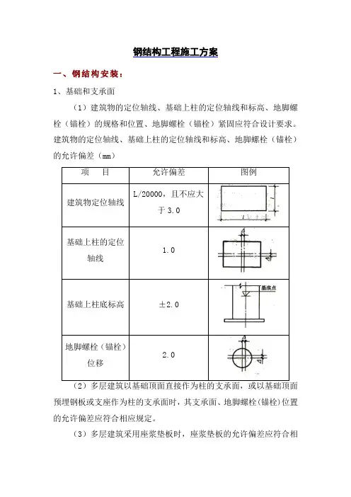 钢结构工程施工方案