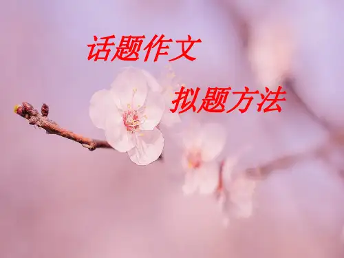 话题作文拟题方法PPT教学课件