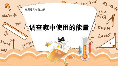 调查家中使用的能量小学科学六年级上册PPT课件