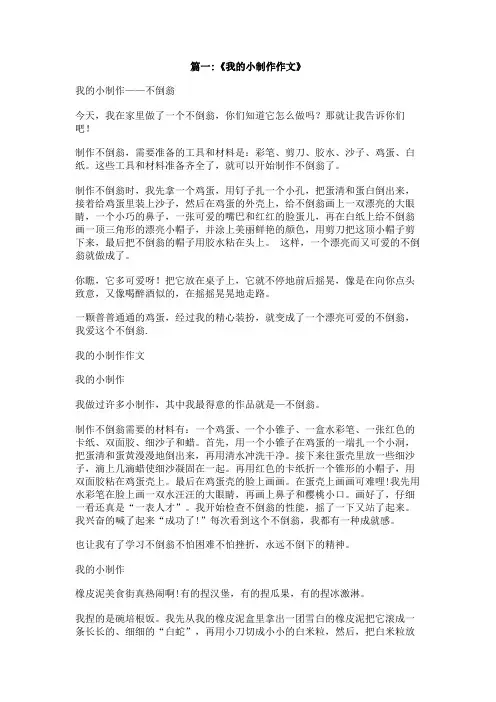 介绍我的小制作