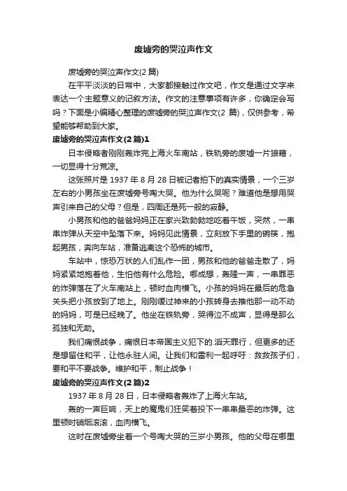 废墟旁的哭泣声作文（2篇）