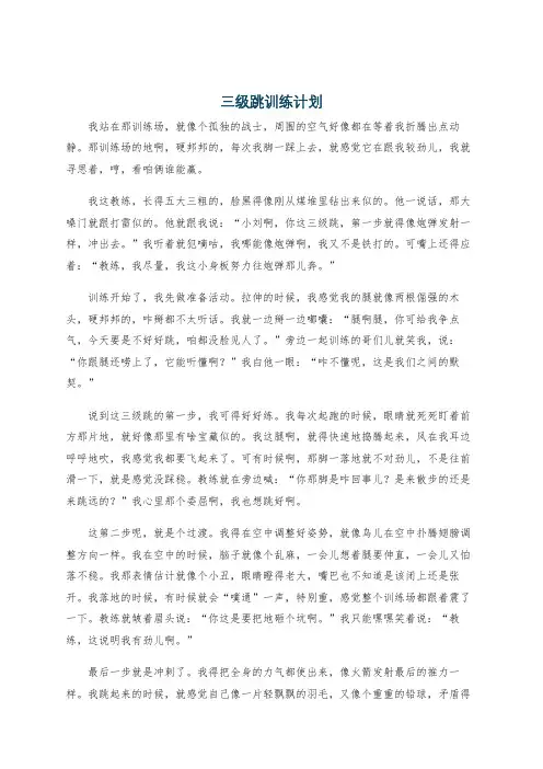 三级跳训练计划