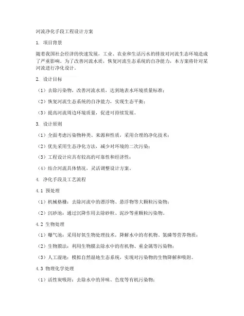 河流净化手段工程设计方案