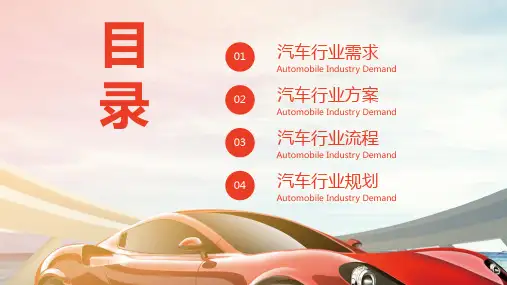 简约汽车行业营销PPT模板