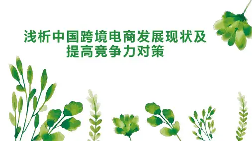 浅析中国跨境电商发展现状及提高竞争力对策