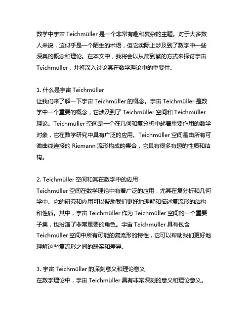 数学中宇宙teichmuller