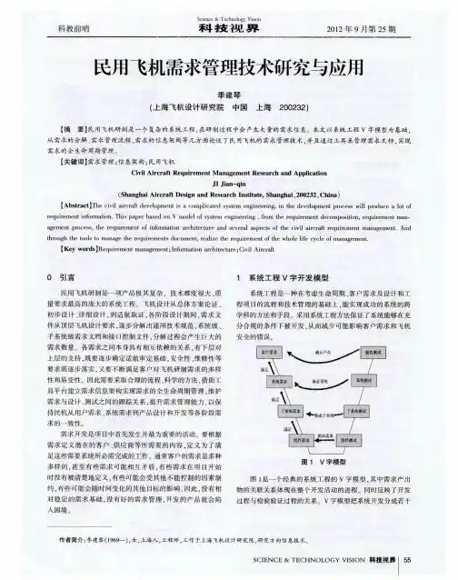 民用飞机需求管理技术研究与应用