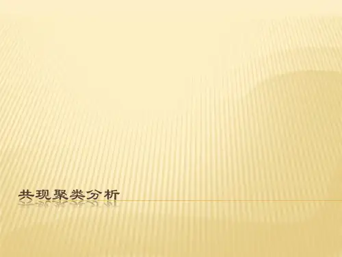 3.共现聚类分析PPT课件