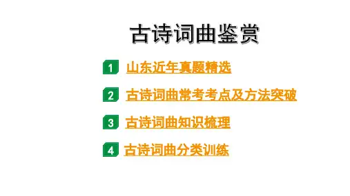 2024山东中考语文二轮 课标古诗词曲鉴赏 (课件)