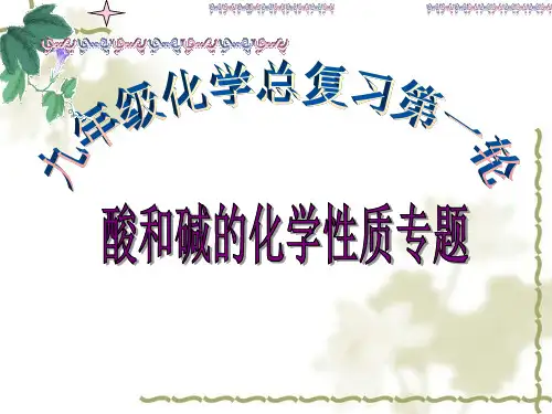 中考化学第一轮复习课件 酸和碱的性质专题(共21张PPT)