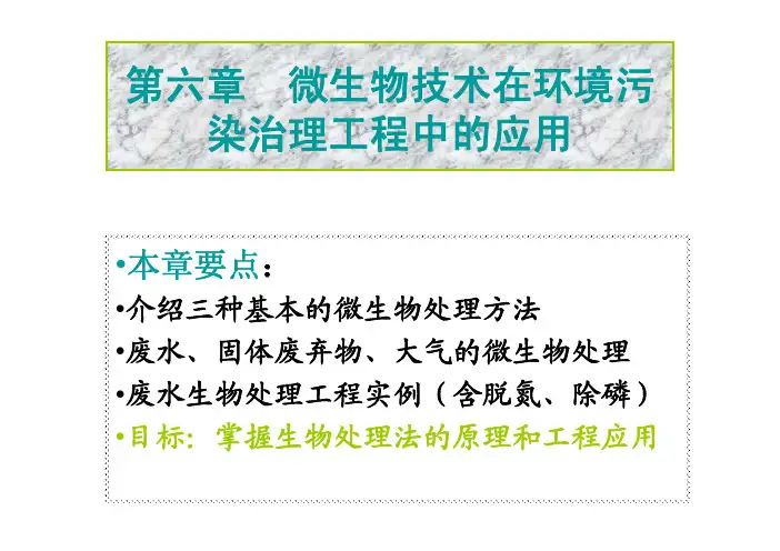 第六章微生物技术在环境污染治理工程中的应用
