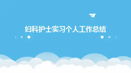 妇科护士实习个人工作总结PPT