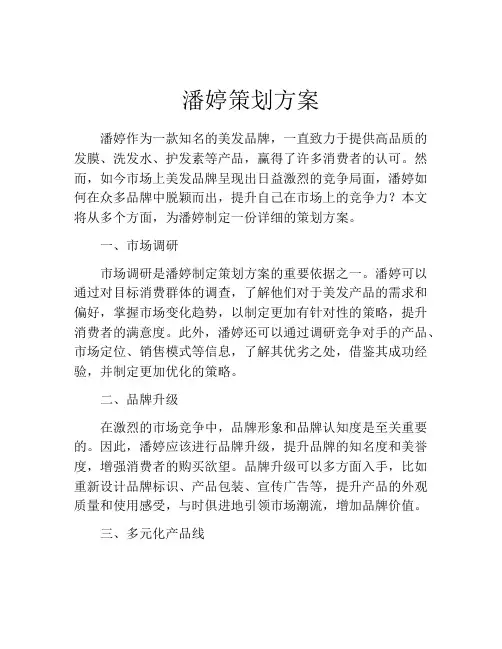 潘婷策划方案