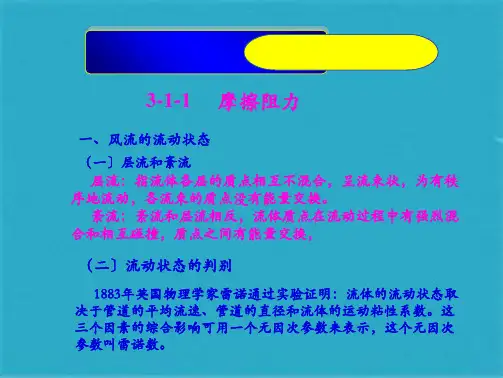 模块3矿井通风阻力ppt课件(共41张PPT)