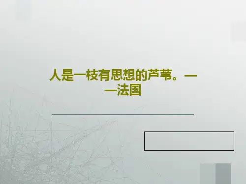 人是一枝有思想的芦苇。——法国25页PPT
