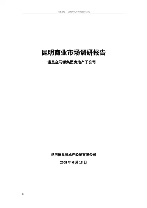 昆明商业市场调研报告