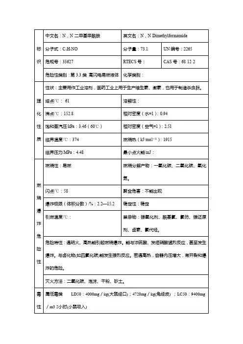 二甲基甲酰胺