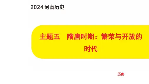 中考历史总复习主题五  隋唐时期：繁荣与开放的时代