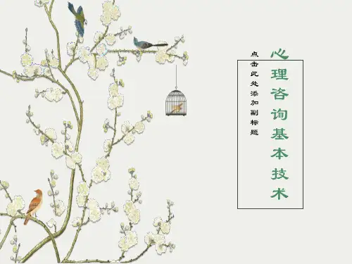 心理咨询基本技术