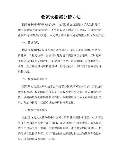 物流大数据分析方法