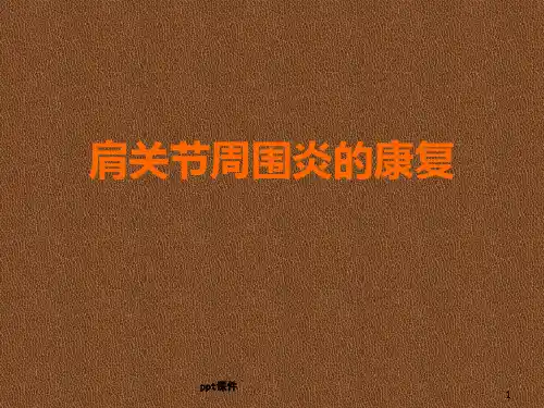 肩周炎的康复  ppt课件