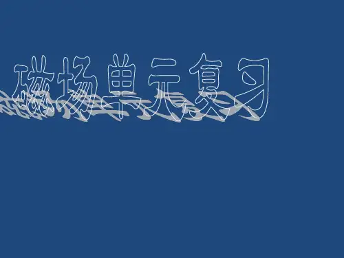 人教版高中物理选修3-1第三章磁场单元复习 (共77张PPT)