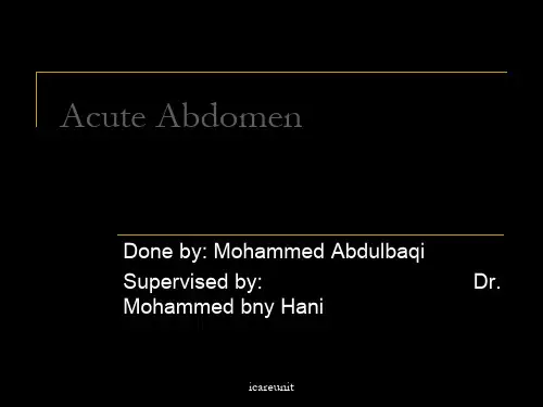 Acute Abdomen课件共29页文档